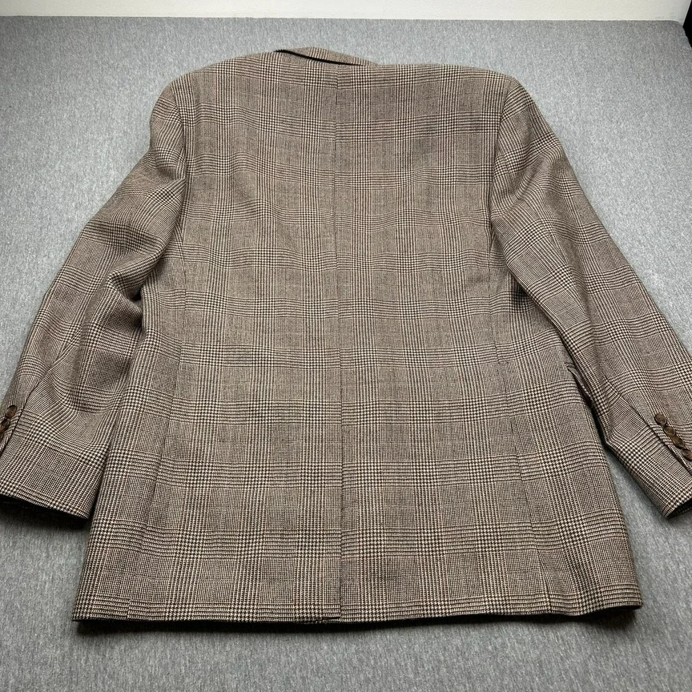 Brooks Brothers 346 Madison Fit Wool Blazer Mens 41R Glen Check Sport Coat